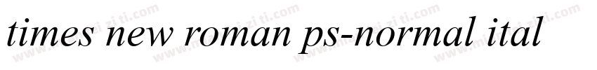 times new roman ps-normal italic字体转换